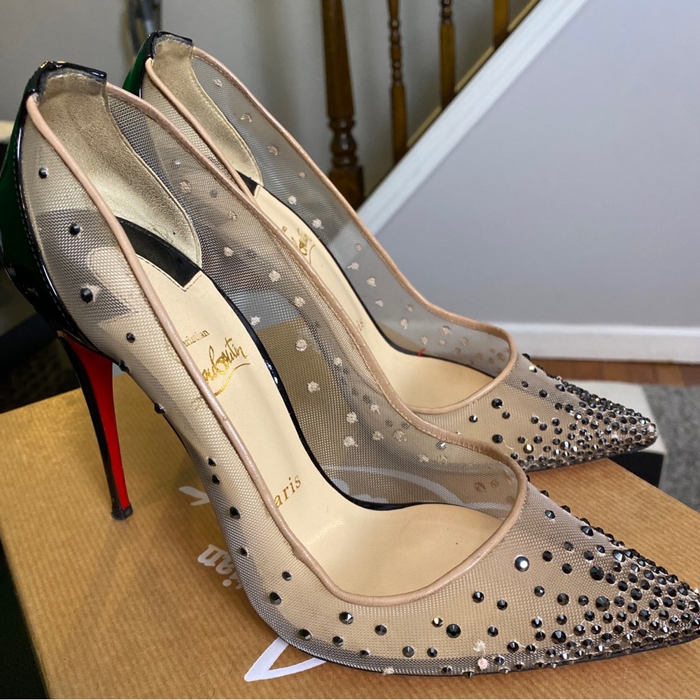 CHRISTIAN LOUBOUTIN Follies Strass Size 38
